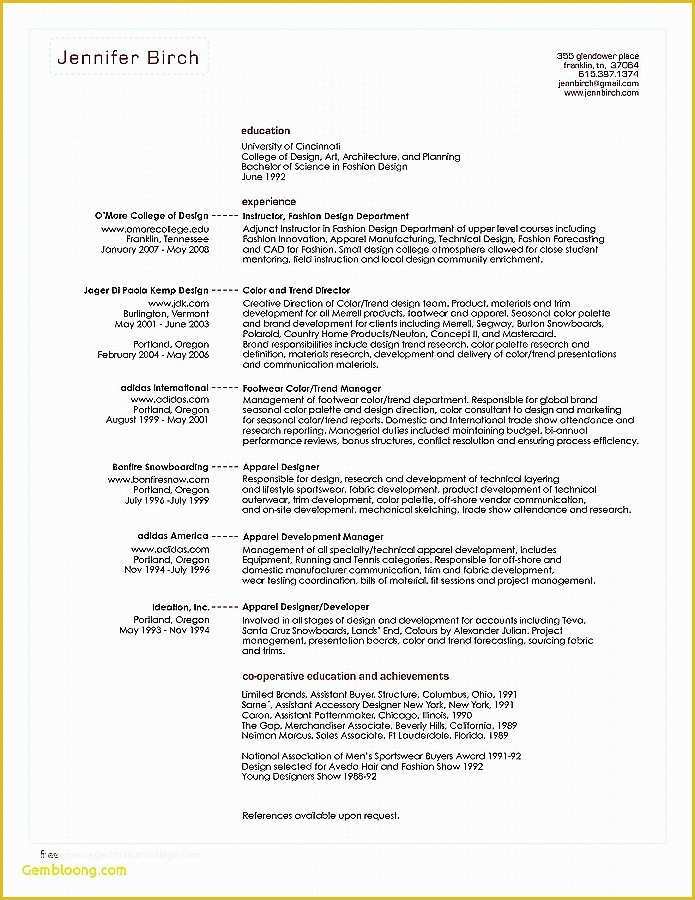 Free Interior Design Resume Templates Of Interior Design Resume Professional Template Resume New