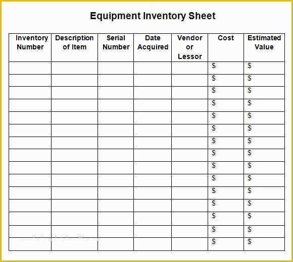 Free Inventory Spreadsheet Template Of Sample Inventory Sheet 7 Examples format
