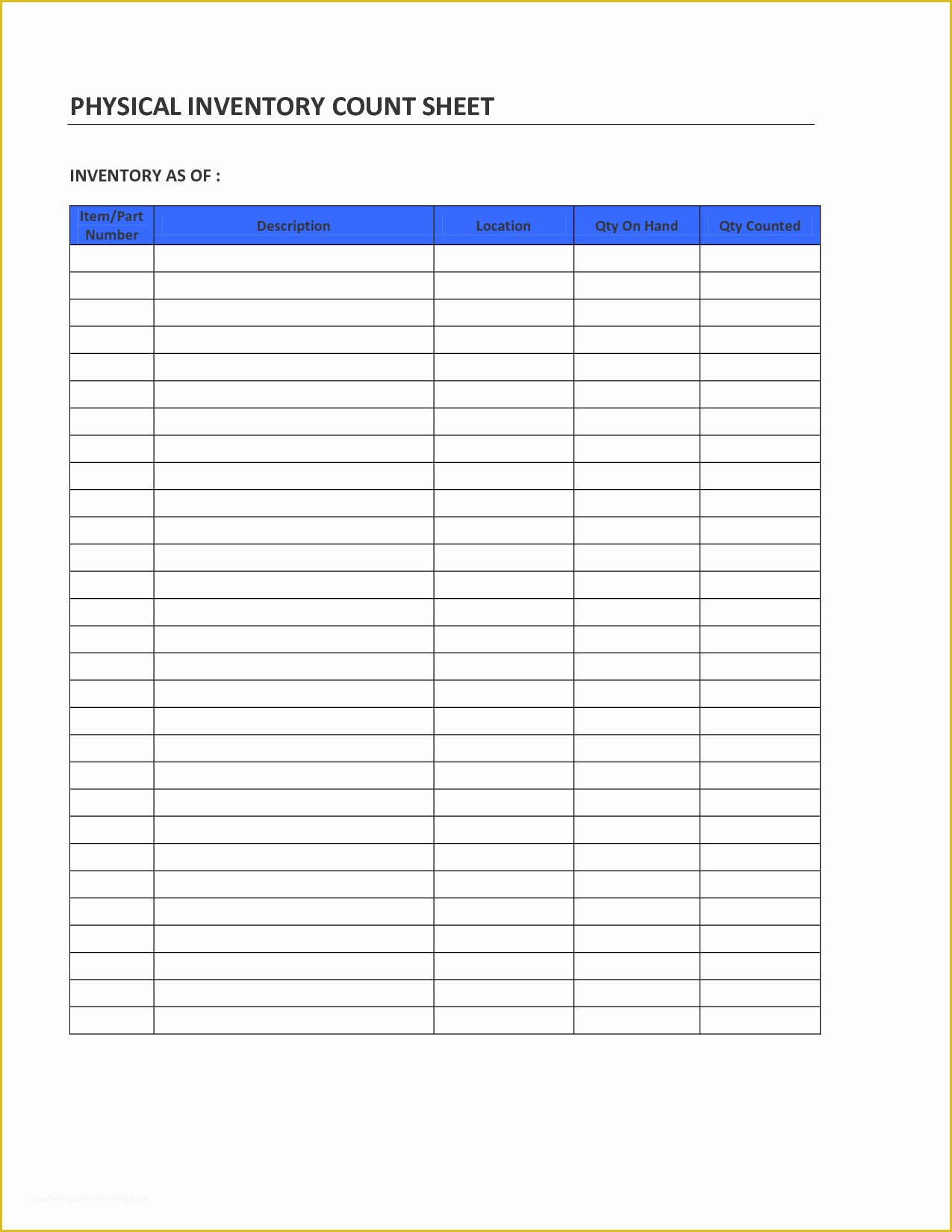 Free Inventory Template Of Free Printable Inventory Sheets