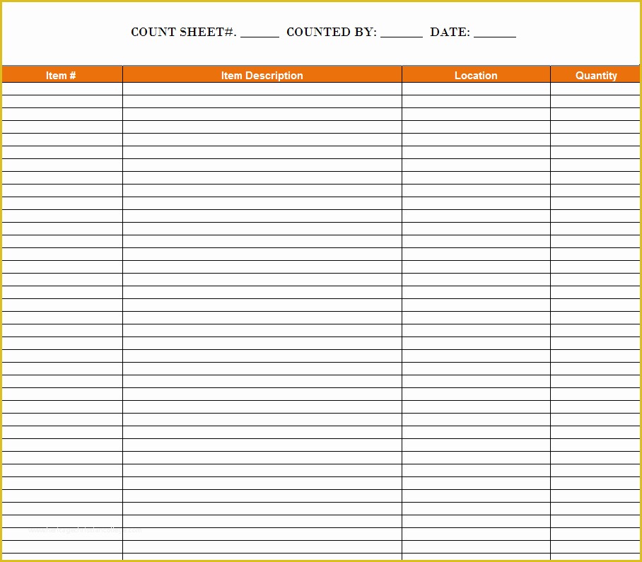 Free Inventory Template Of Free Printable Inventory Sheets