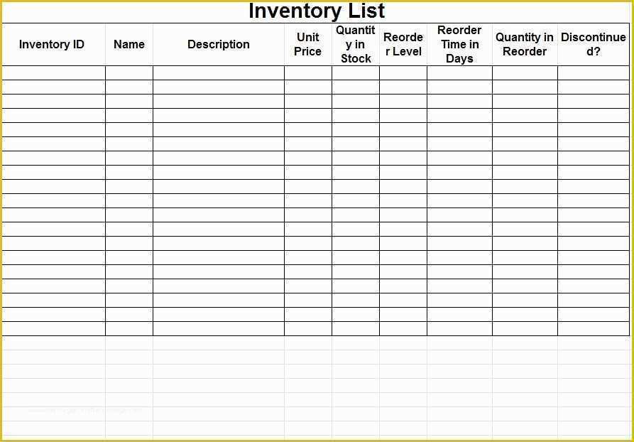 Free Inventory Template Of Inventory Tracking Spreadsheet Template