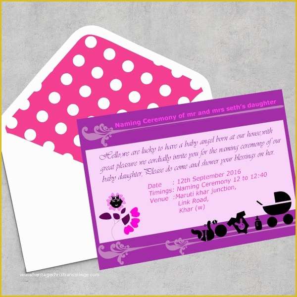 Free Invitation Templates for Naming Ceremony Of 15 Naming Ceremony Invitations