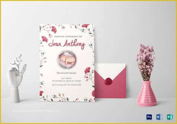 Free Invitation Templates for Naming Ceremony Of 16 Naming Ceremony Invitation Templates