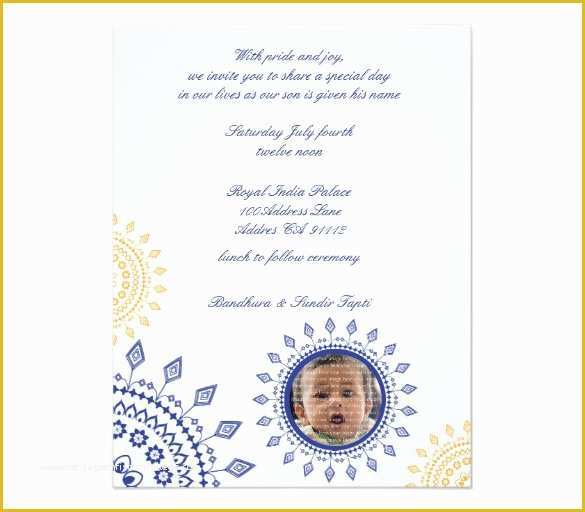 Free Invitation Templates for Naming Ceremony Of 35 Naming Ceremony Invitations Psd Ai