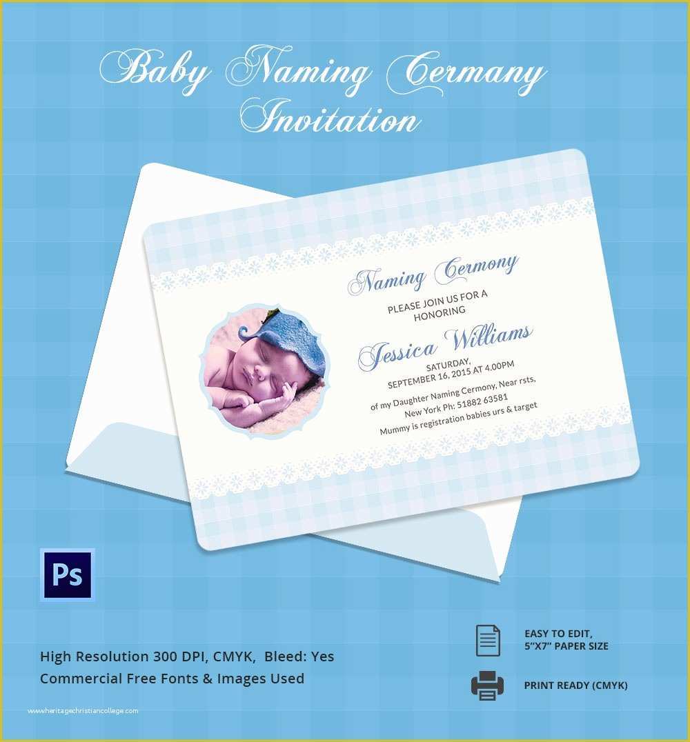 Free Invitation Templates for Naming Ceremony Of 37 Naming Ceremony Invitations – Free Psd Pdf format