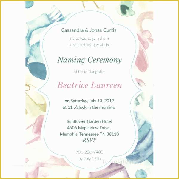 Free Invitation Templates for Naming Ceremony Of 41 Naming Ceremony Invitations Free Psd Pdf format