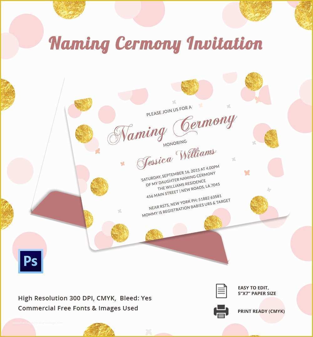 Free Invitation Templates for Naming Ceremony Of Invitation Card Template – 25 Free Psd Ai Vector Eps