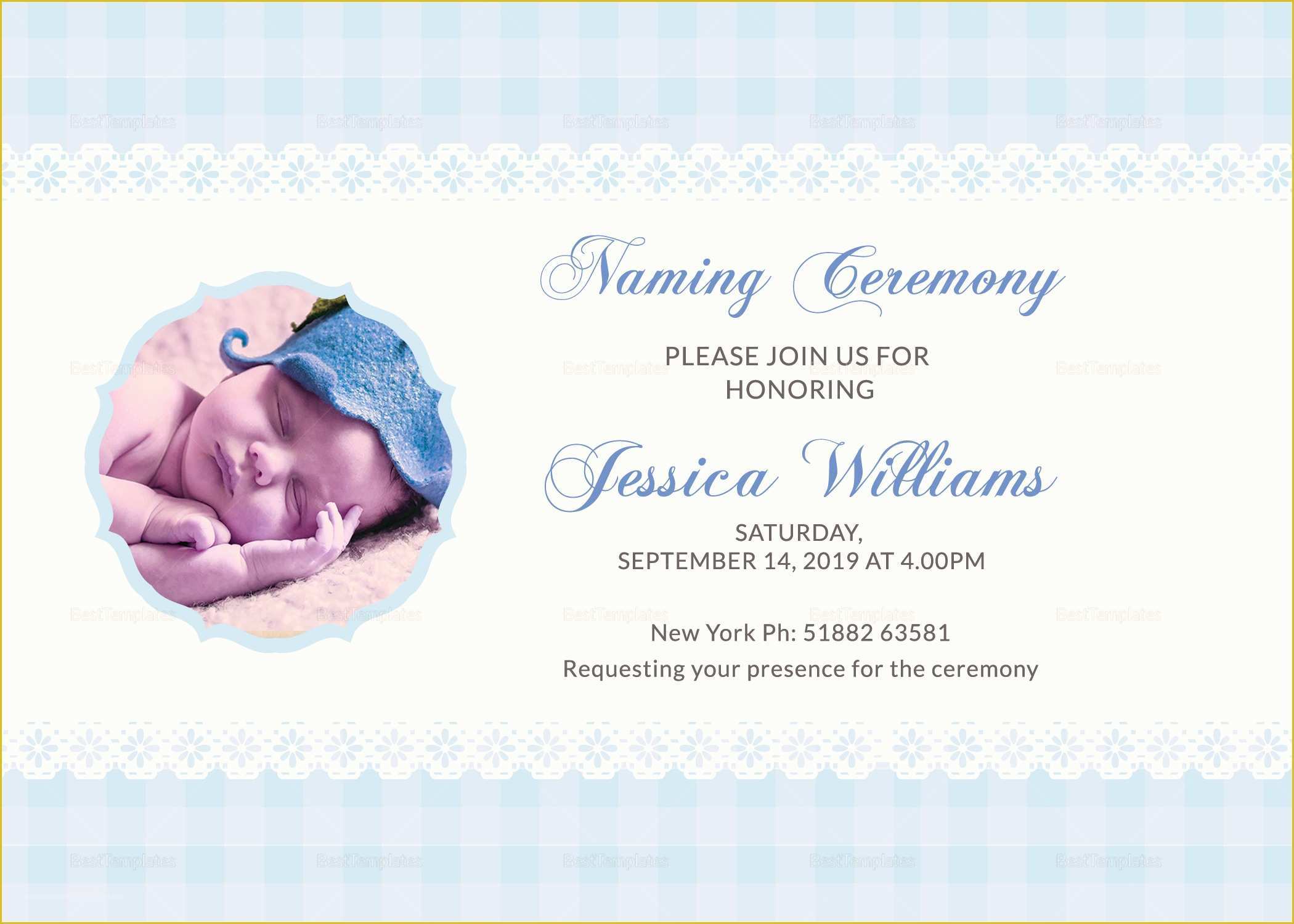 Free Invitation Templates for Naming Ceremony Of Wonderful Baby Naming Ceremony Invitation Card Design