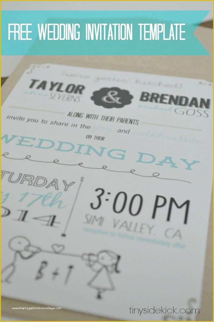 Free Invitation Templates Of Customizable Wedding Invitation Template with Inserts