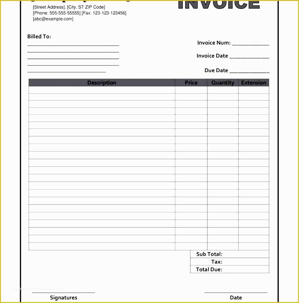 Free Invoice form Template Of 10 Blank Invoice Templates Sampletemplatess