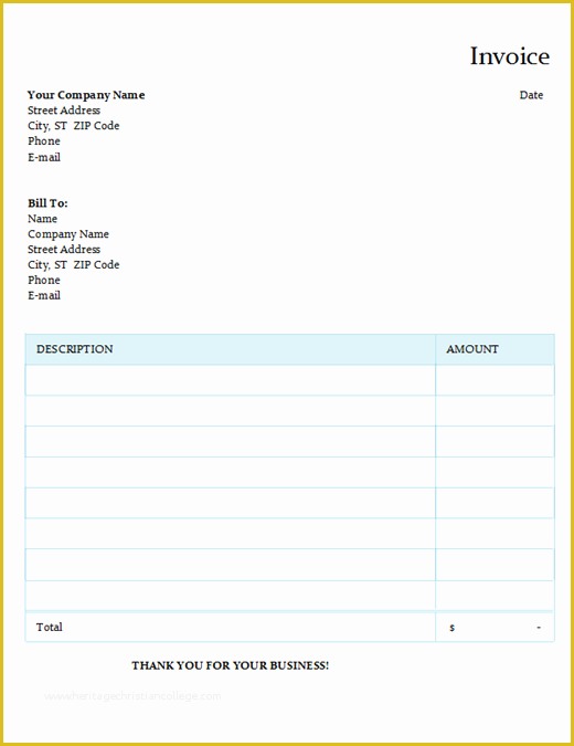 Free Invoice form Template Of Free Invoice Template Excel Word Pdf Printable