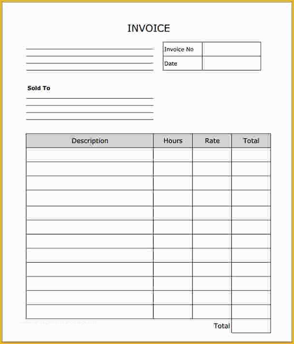 Free Invoice form Template Of Invoice forms Printable