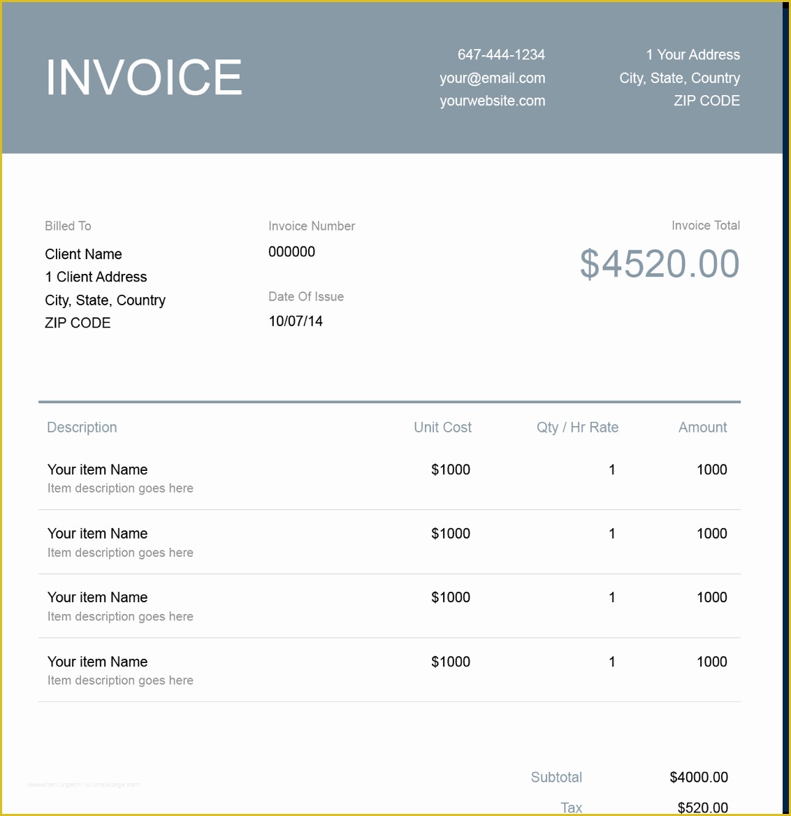 Free Invoice form Template Of Sample Invoice Template Free Download