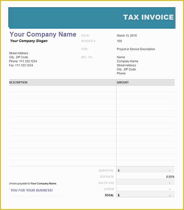 Free Invoice Template Doc Download Of 10 Tax Invoice Templates Download Free Documents In