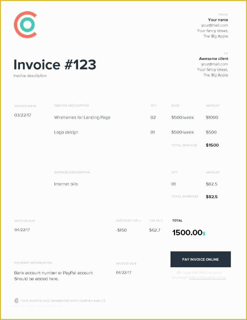 Free Invoice Template Doc Download Of Download Free Invoice Template for Word Service Cash