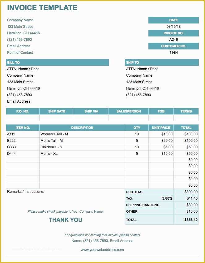 Free Invoice Template Doc Download Of Free Google Docs Invoice Templates