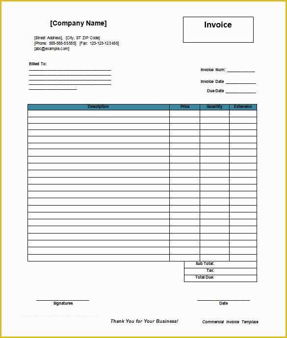 51 Free Invoice Template Doc Download