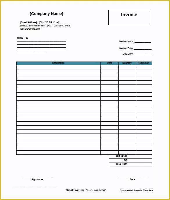 51 Free Invoice Template Doc Download