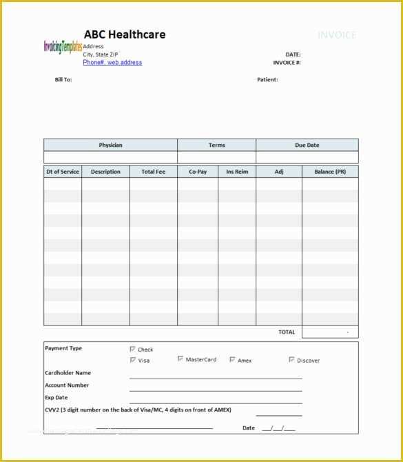 Free Invoice Template Doc Download Of Medical Invoice Template Free Download Fundraisera