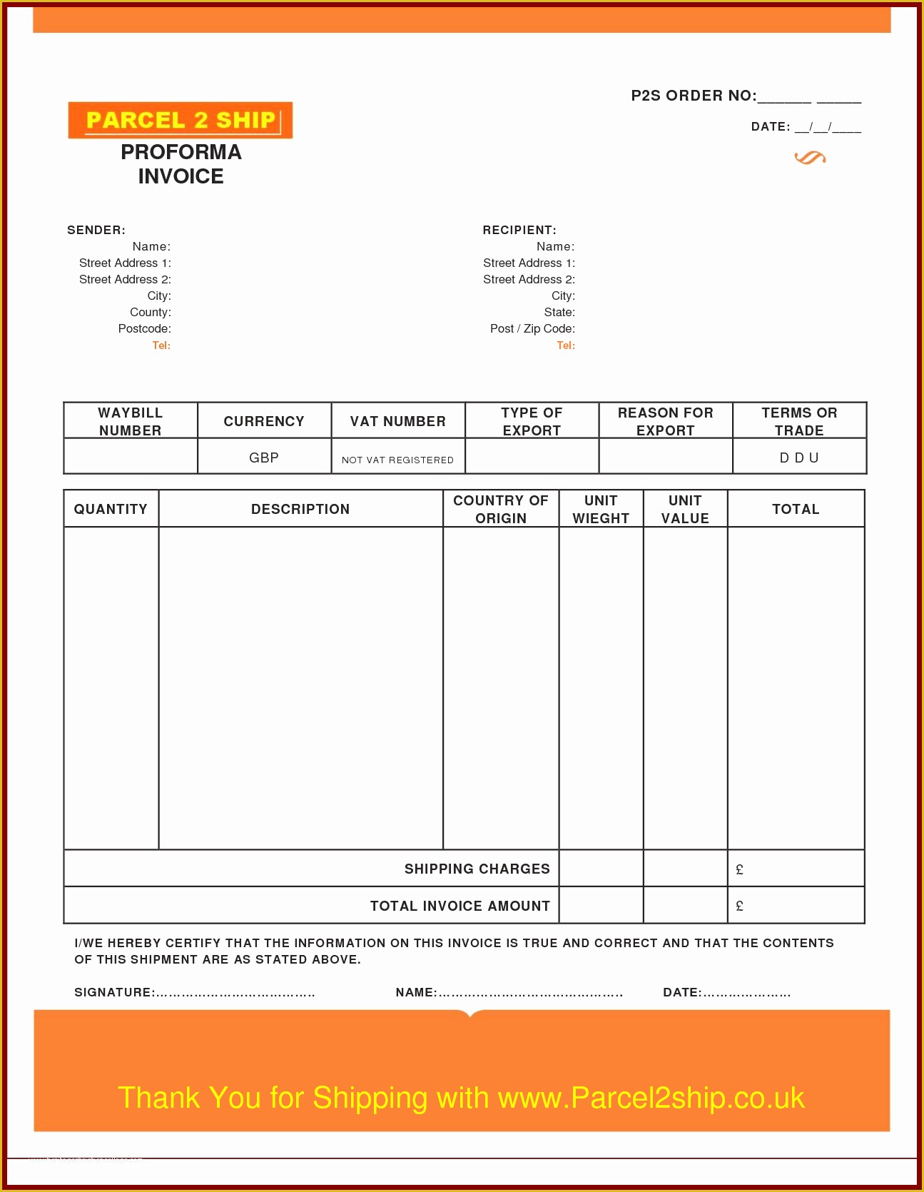 Free Invoice Template Doc Download Of Proforma Invoice Template Pdf