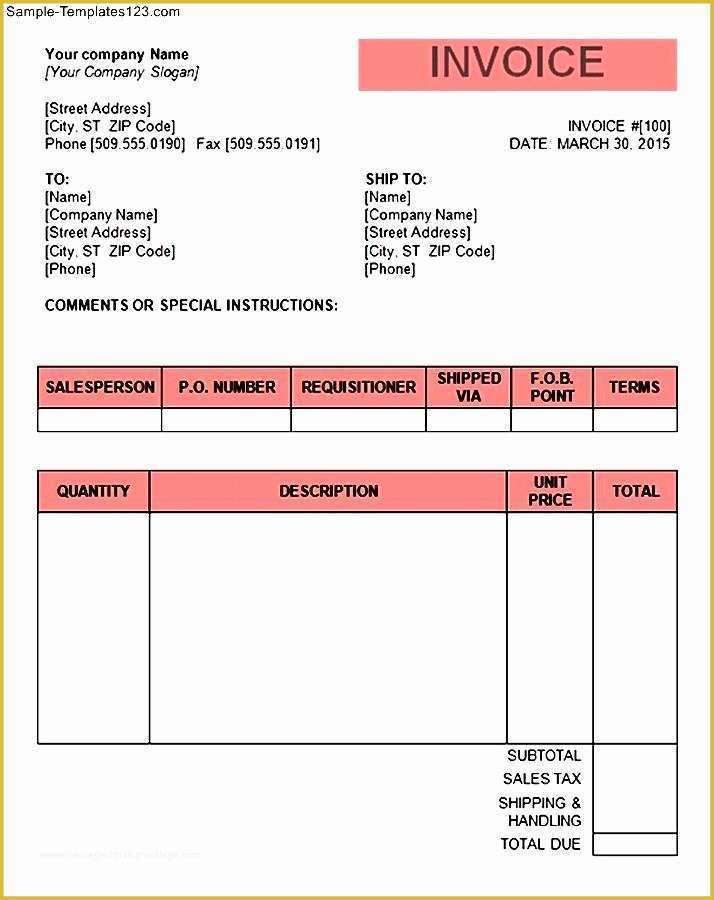 Free Invoice Template Doc Download Of Tax Invoice Template Word Doc
