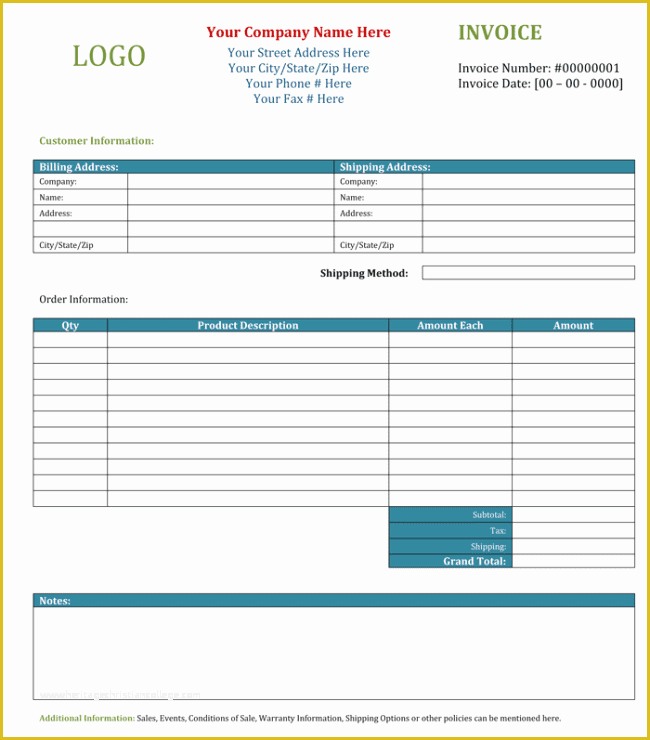 Free Invoice Template Docx Of Fill In Blank Invoice Line and Invoice Template Docx