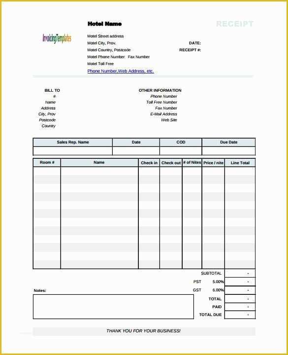 Free Invoice Template Docx Of Free Docx Template Invoice Receipt Free Invoice