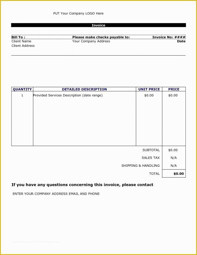 Free Invoice Template Docx Of Invoice Template Doc