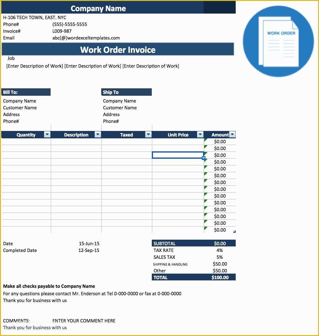 Free Invoice Template Docx Of Invoice Template Docx Invoice Template Ideas