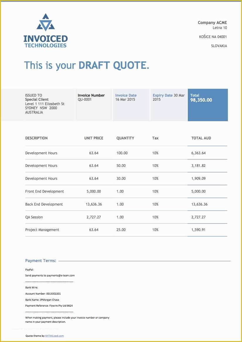 Free Invoice Template Docx Of Xero Invoice Template