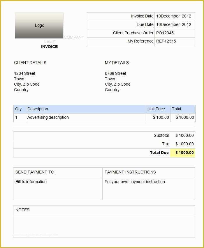 Free Invoice Template Download Of 38 Free Basic Invoice Templates