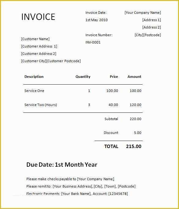 Free Invoice Template Download Of 60 Microsoft Invoice Templates Pdf Doc Excel