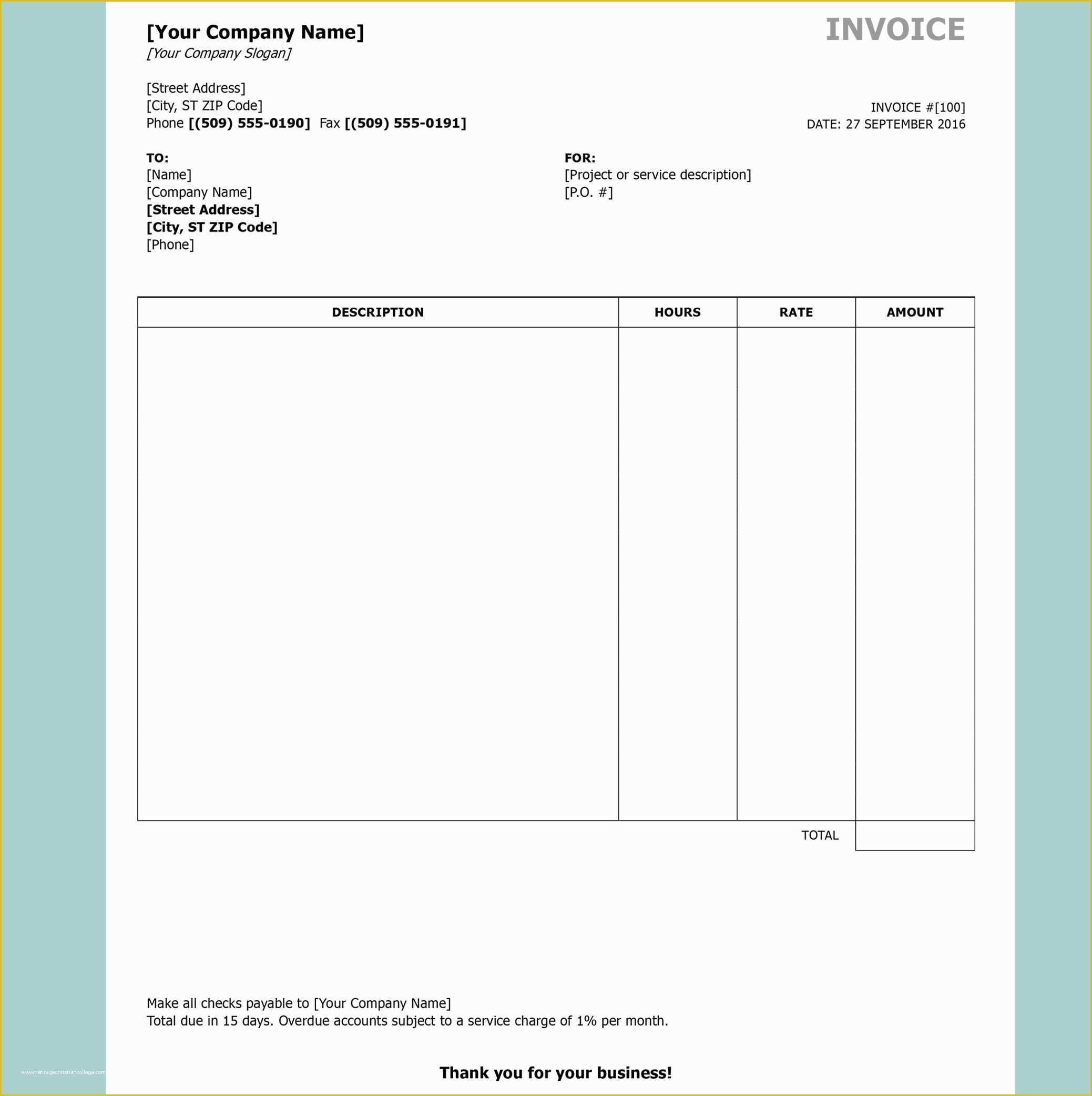 Free Invoice Template Download Of Free Invoice Templates by Invoiceberry the Grid System