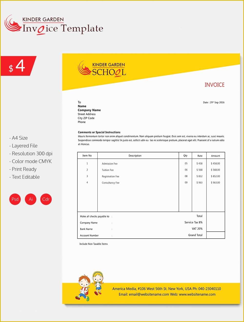 Free Invoice Template Download Of Invoice Template 41 Free Word Excel Pdf Psd format