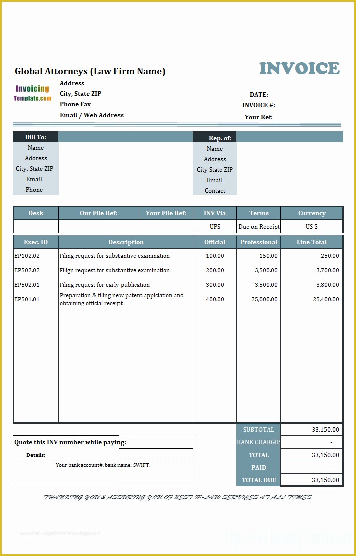 Free Invoice Template Excel Of 20 Microsoft Fice Invoice Templates Free Download