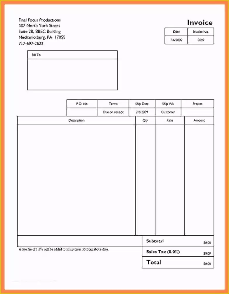 Free Invoice Template Excel Of 8 Quickbooks Invoice Templates Free Appointmentletters