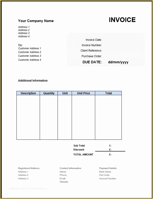 Free Invoice Template Excel Of Free Invoice Template Uk Use Line or Download Excel & Word