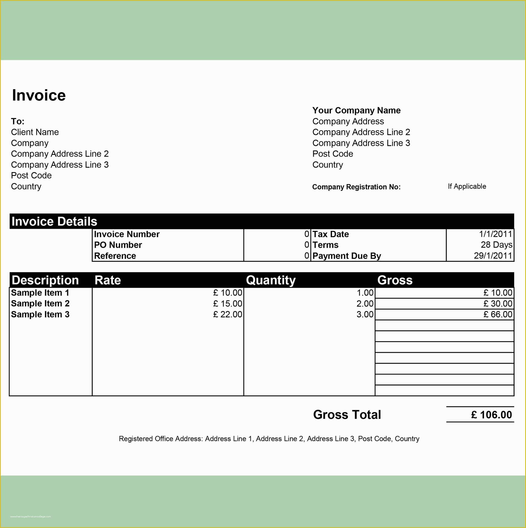 Free Invoice Template Excel Of Free Invoice Templates by Invoiceberry the Grid System