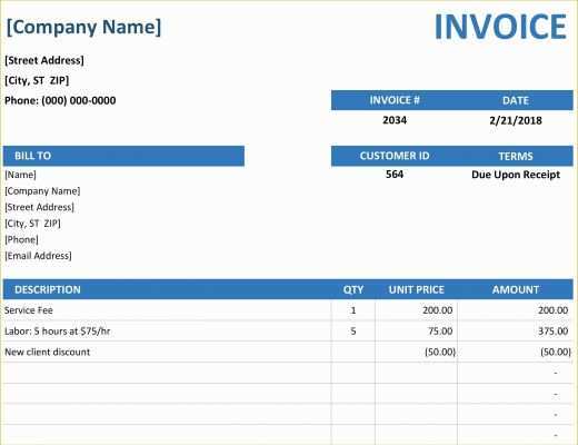 Free Invoice Template Excel Of Invoice