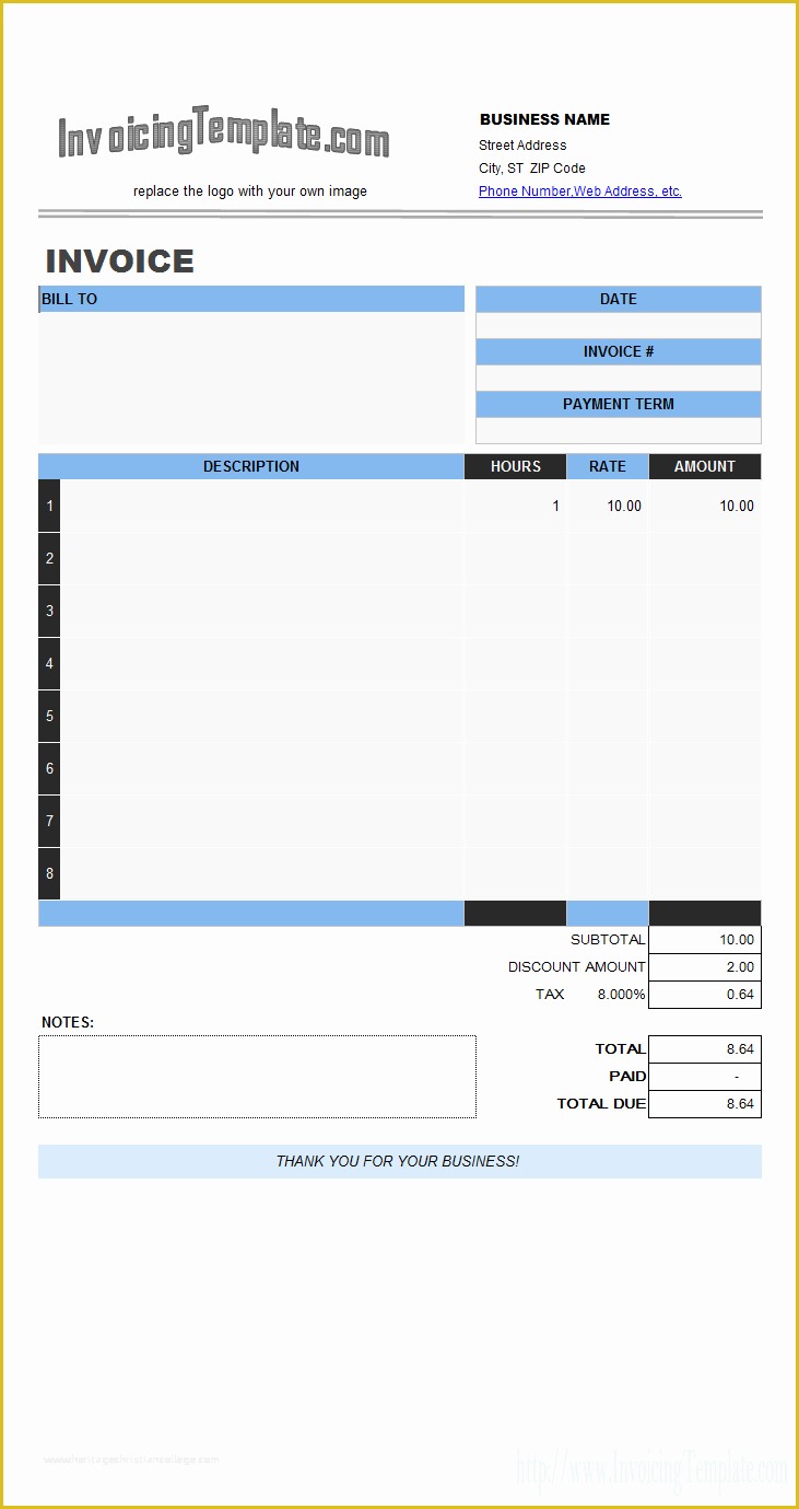 Free Invoice Template Excel Of Labor Invoicing Sample