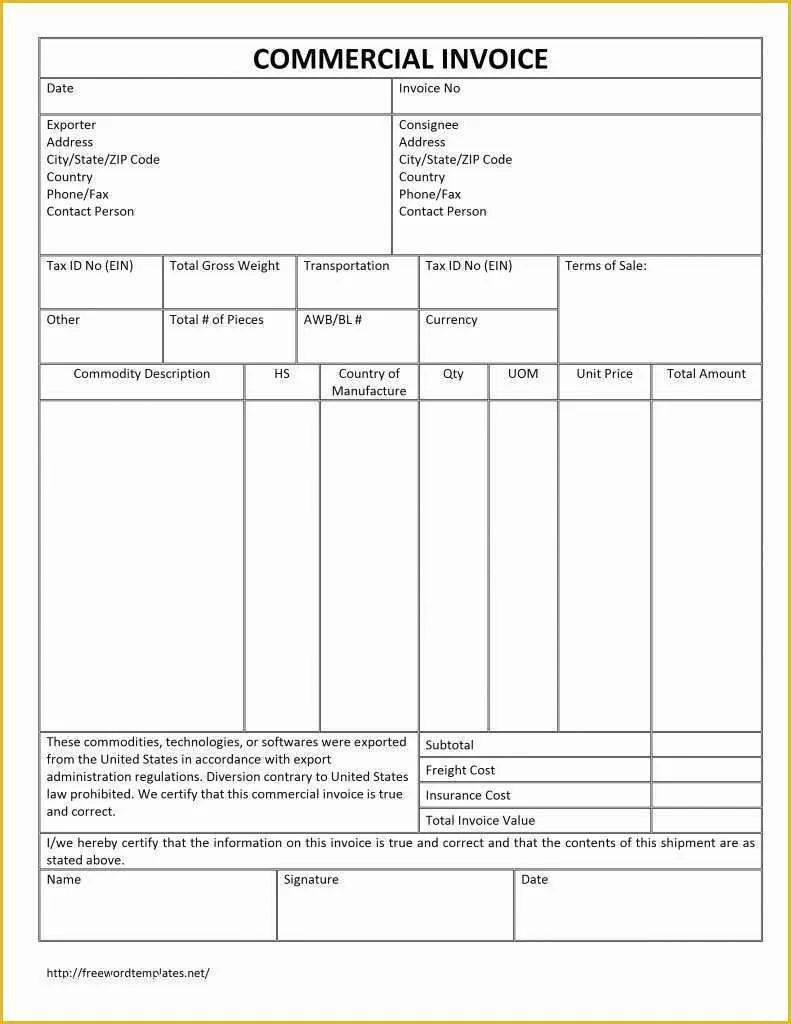 Free Invoice Template Excel Of Mercial Invoice Template Uk