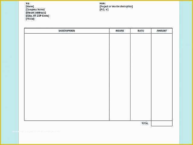 Invoice Template Word 2010