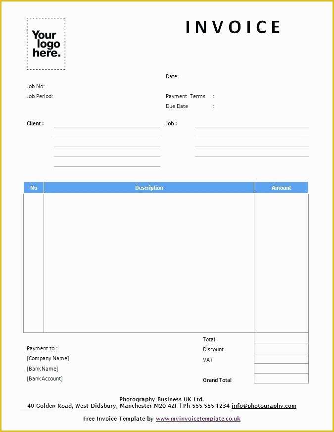 Free Invoice Template for Word 2010 Of Generic Invoice Template Word Generic Invoice Template