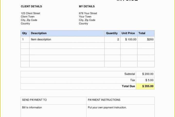 Free Invoice Template for Word 2010 Of Invoice Template Word 2010