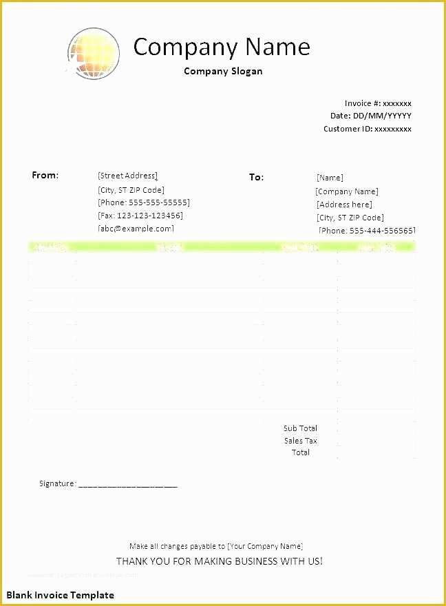 Free Invoice Template for Word 2010 Of Microsoft Fice Invoices – thedailyrover