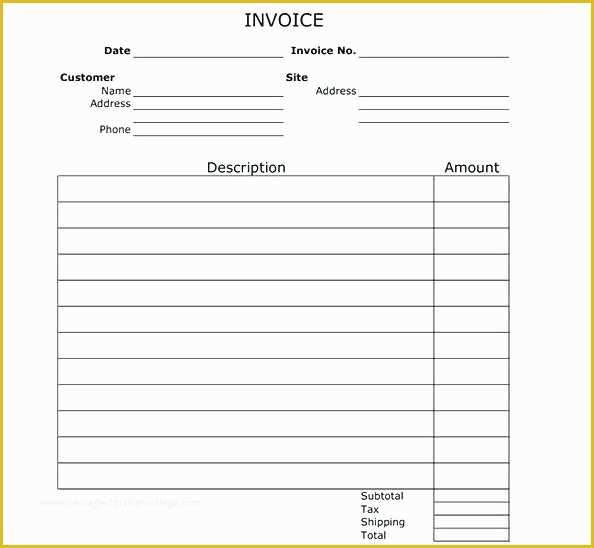 Free Invoice Template for Word 2010 Of Sample Invoices Word Blank Invoice Template for Co