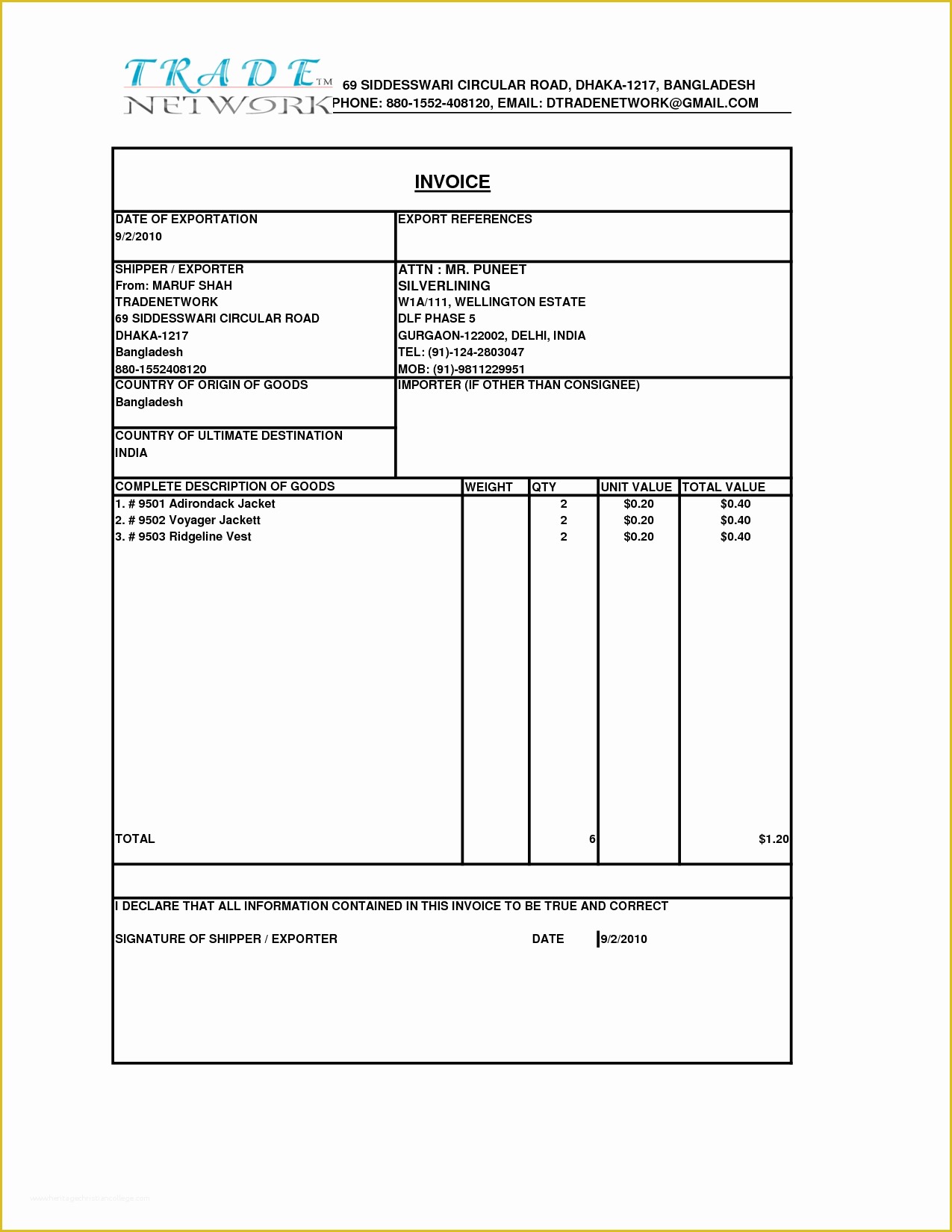 Free Invoice Template Of Free Sample Invoice form