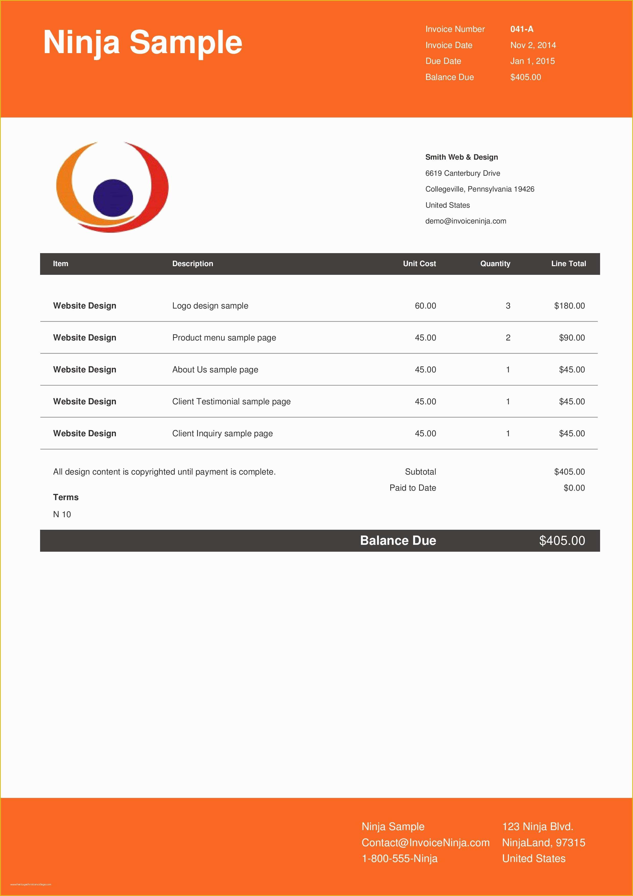 Free Invoice Template Of Invoice & Quotation Template Designs