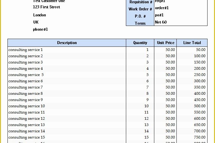 Free Invoice Template Of Word Rent Invoice Template