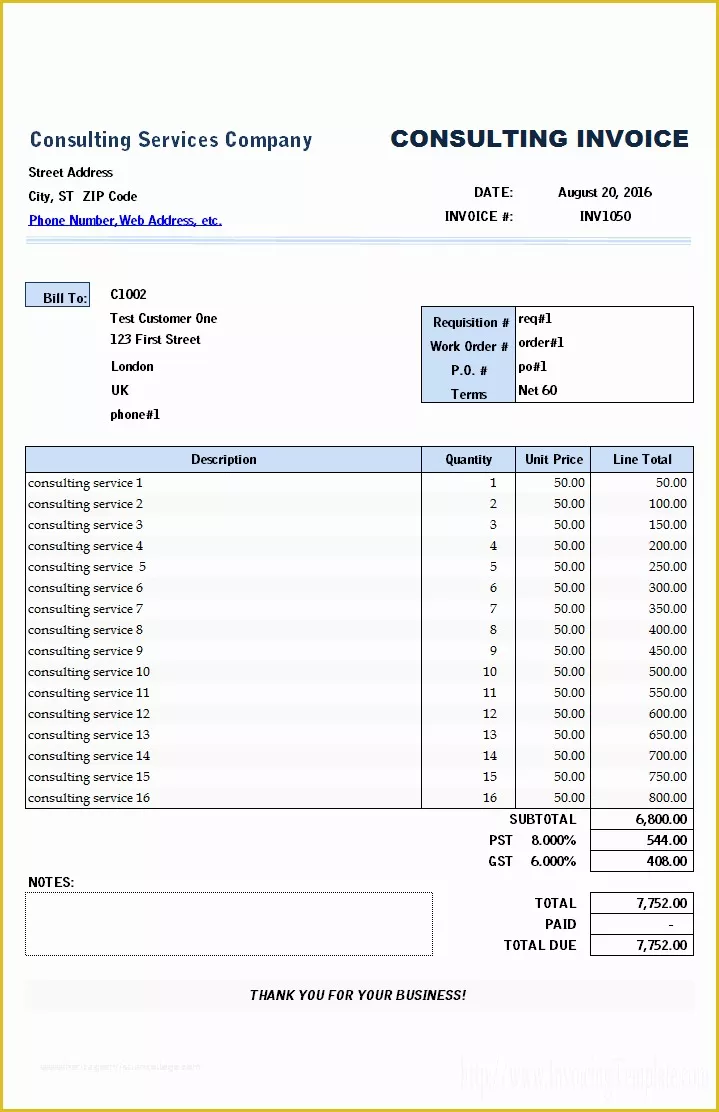 Free Invoice Template Of Word Rent Invoice Template